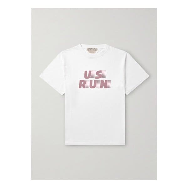 레미 릴리프 US 런 프린트 코튼 저지 티셔츠 화이트 46376663162921074