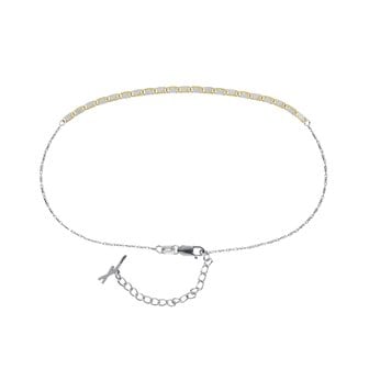 페르테 루마카 옐로화이트 앵클리스 25cm, Lumaca Yellow&White Anklet 25cm, 14k yellow gold, white gold