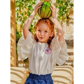 데이지 러플 유아 아동 여아 반팔 티셔츠