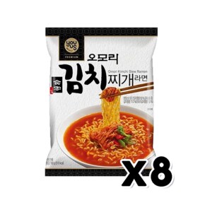 오모리 김치찌개라면 봉지면 160g x 8개