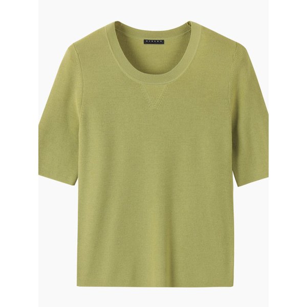 울 골조직 5부 소매 니트_SAKP04611OL