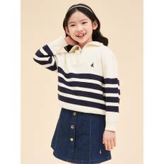 *SSG몰특가*[BEANPOLE KIDS] 스트라이프 반집업 스웨터  아이보리 (BI4151U030)