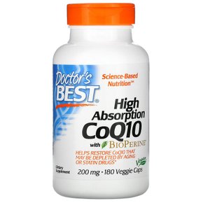 닥터스 베스트 고흡수 코엔자임 CoQ10 바이오페린 200mg 180베지캡슐