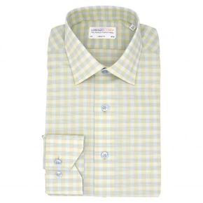 4732528 Lorenzo Uomo Trim Fit Check Stretch Cotton Dress Shirt