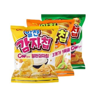 너만아는과자점 CW 청우 알찬감자칩 3번들 / 치즈마요맛 군옥수수맛 매콤한맛