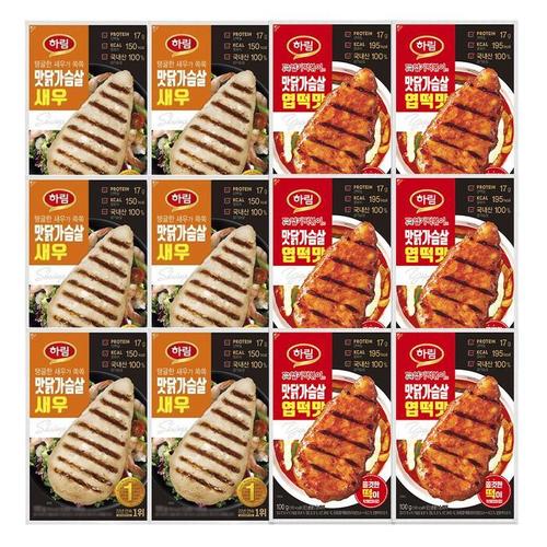 하림 맛닭가슴살 새우 엽떡 100g 2종 각6봉 (총 12봉)(1)