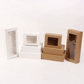 투명창 슬라이드 상자 포장박스 화이트2호