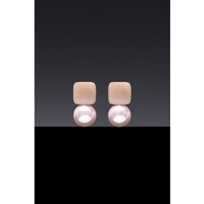 Peachmoonstone Pink Pearl Earrings 10mm [Option-귀찌 Earclip]