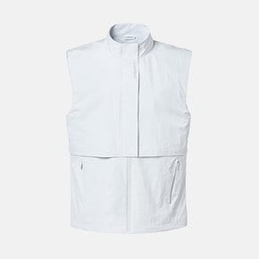 M FULL-ZIP WOVEN VEST WHITE