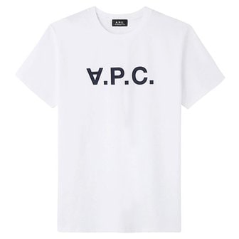 아페쎄 남성 VPC 반팔 티셔츠 COBQX H26586 IAK WHITE/DARK NAVY [APC065wh]