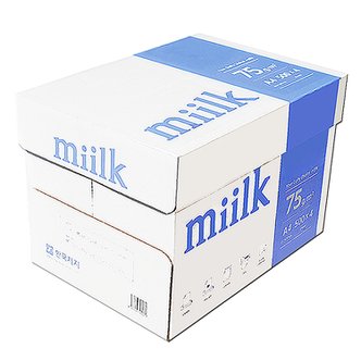 miilk 밀크 A4용지 A4 복사용지 75g 2000매 1박스