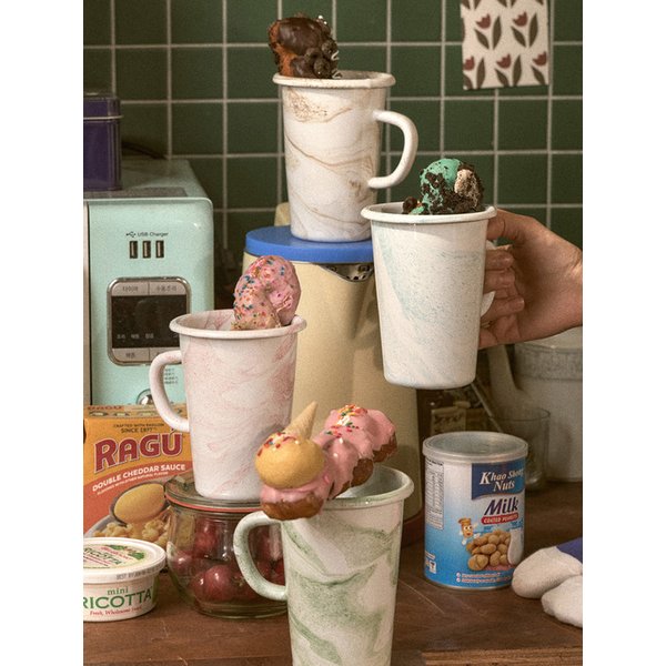 마블웨이 법랑 핸들 롱텀블러 450ml 4 COLOR