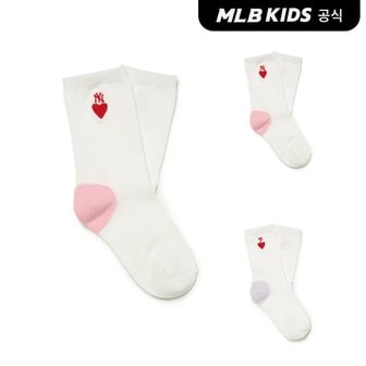 MLB키즈 (공식)24N 하트 포인트 일대일 양말 (2color) 7FSOH014N