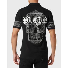 5338675 PHILIPP PLEIN Slim Fit Polo shirt SS Paisley Strass