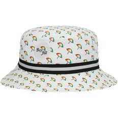 [해외] 1041506 골프 모자 Bay Hill Imperial Allover Umbrella Bucket Hat White