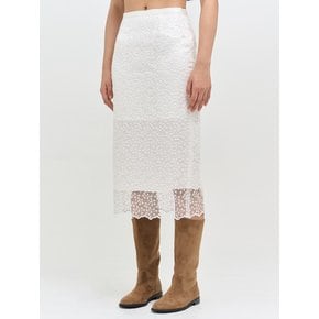 [단독] SPARKLE LACE SKIRT(WHITE)