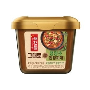 해찬들 그대로 끓여먹는 청양초 된장찌개 양념 450g