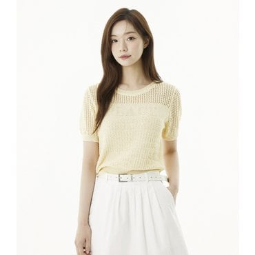 플라스틱아일랜드 조직변형 자카드 니트 (PR2KH563)