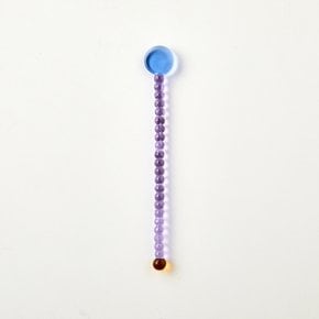 밀키봉봉 내열 유리 투톤 머들러 blue&purple 18cm