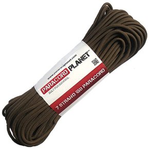 Paracord Planet MIL 사양 업무 등급 550 파운드 타입 3 나일론 파라코드 무지 100 ft