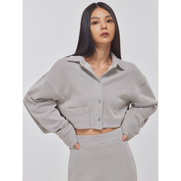 ONE POCKET COMFY CROPPED SHIRTS_T326OT800