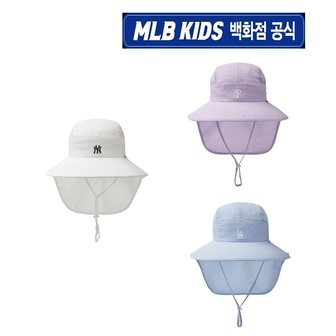 MLB키즈 24SS[KIDS] 베이직 시어서커 플랩캡  7AHTB0443