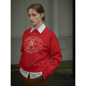 SITP5072 basset hound sweat shirt_Vivid red