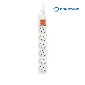 동양전자산업 6구 양극 차단형 멀티탭 화이트 DYM-G6C(SC)-050 (5m)