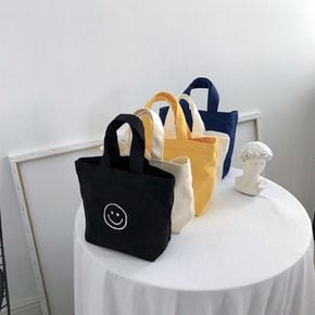 에코백 캔버스 여성가방 토트 숄더 크로스 쇼퍼 미니 스마일 보조 스마일백 5color