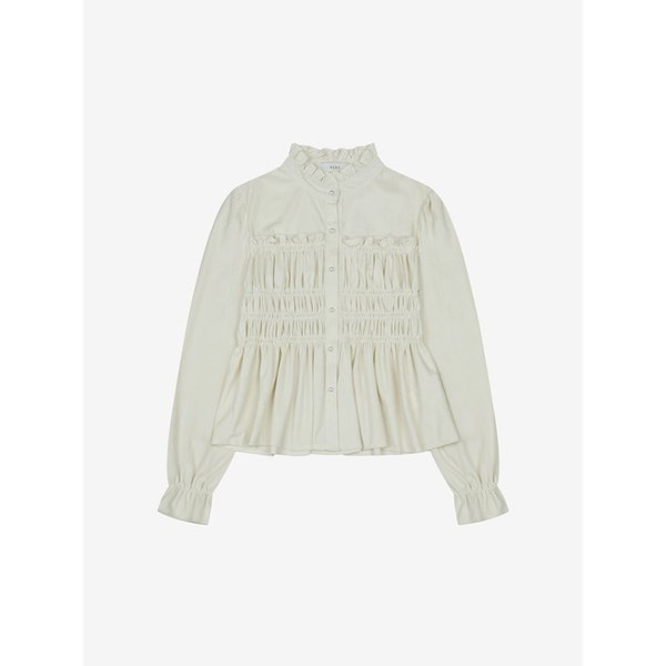 벨벳 코듀로이 프릴 진주 블라우스 (TLBAY7448)