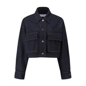 여성 오버숄더 크랍 데님 쟈켓 JEAN