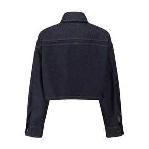 여성 오버숄더 크랍 데님 쟈켓 JEAN