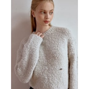 [리퍼브] Cheek boucle knit (gray)