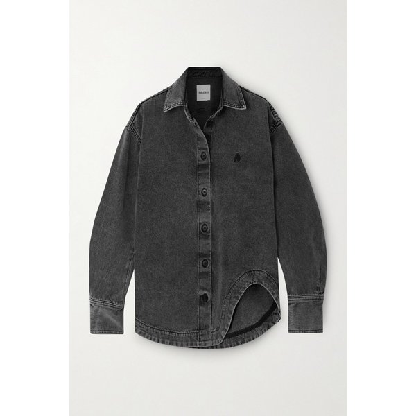 엘리자 어시메트릭 자수 데님 셔츠 46376663162988552