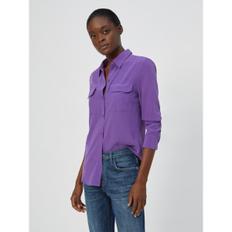 [이큅먼트] SLIM SIGNATURE SILK SHIRT- Purple