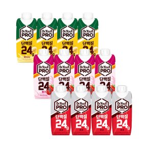 닥터유 프로 단백질 드링크 3종 12개 (초코,바나나,딸기) 250ml