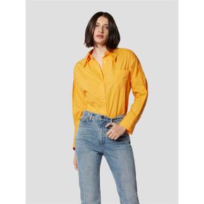 이큅먼트 SERGINE LONG SLEEVE COTTON SHIRT - APRICOT ORANGE