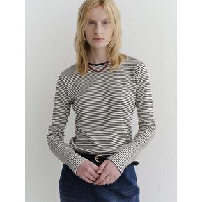 basic stripe t-shirt_ivory