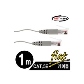 NETmate NMC-UF510N CAT.5E UTP 다이렉트 FLAT 케이블 1m