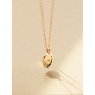 비포문라이즈 [14K] Oval Initial Necklace GN6