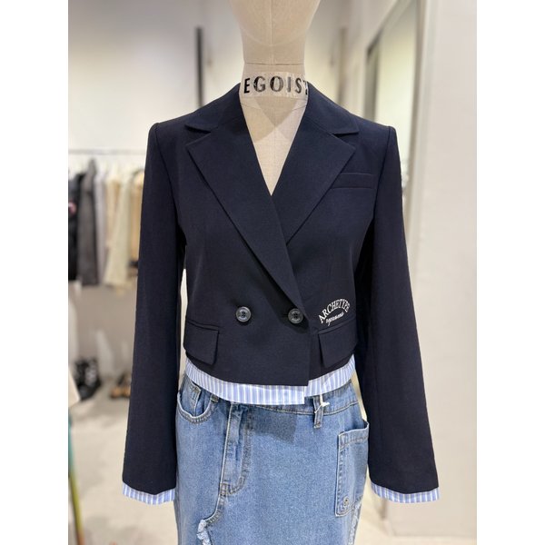 [여주점] 셔츠배색 탈부착 숏 자켓 ES2TJ900