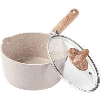  영국 까로떼 프라이팬 CAROTE Saucepan with Lid 18cm/1.5L Nonstick Milk Pan for Induction Ga