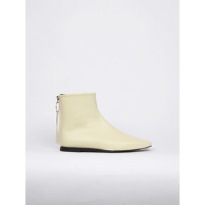 Bella Flat Ankle Boots Cream