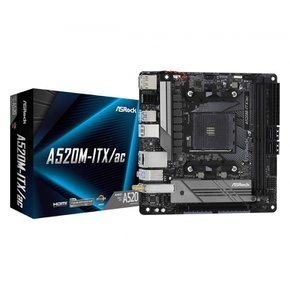 ASRock A520 M-ITXac AMD Ryzen 3000  4000 Soket AM4 ) A520 Mini-ITX 마더보드 시리즈( 대응