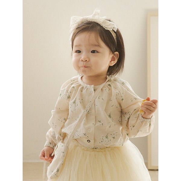 쪼꼬미 발걸음 둘 - 유아 플라워 가디건