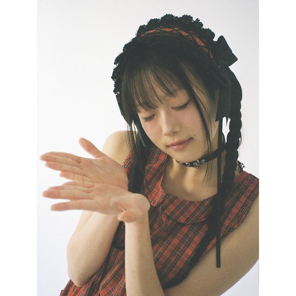 Tartan Lace Headdress - RED