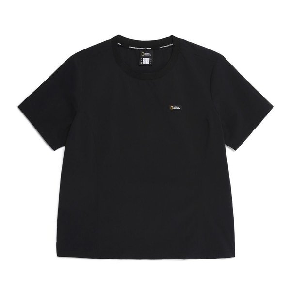 [여주점] N252WTS140 여성 아델리 경량 우븐스트레치 라운드 반팔 티셔츠 CARBON BLACK