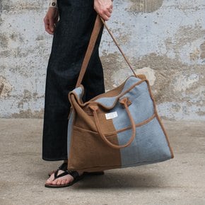 [모아몽] BAG N°39 BLOCK COFFEE/BLUE_SAC4403910