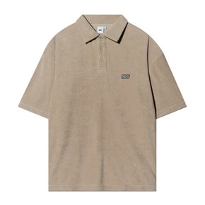 TERRY COLLAR T-SHIRT _BEIGE