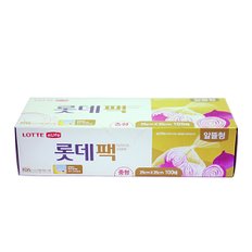 롯데 위생팩 중 알뜰형 25x35x100매